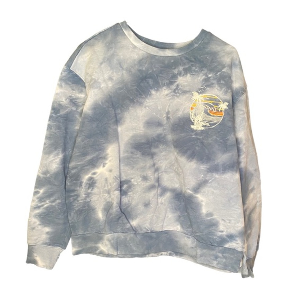 Disney Stitch tie dye blue graphic sweatshirt size XL